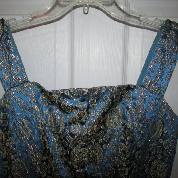 Vintage Gold Brocade Gown - XS, Small - Picture 4 of 14